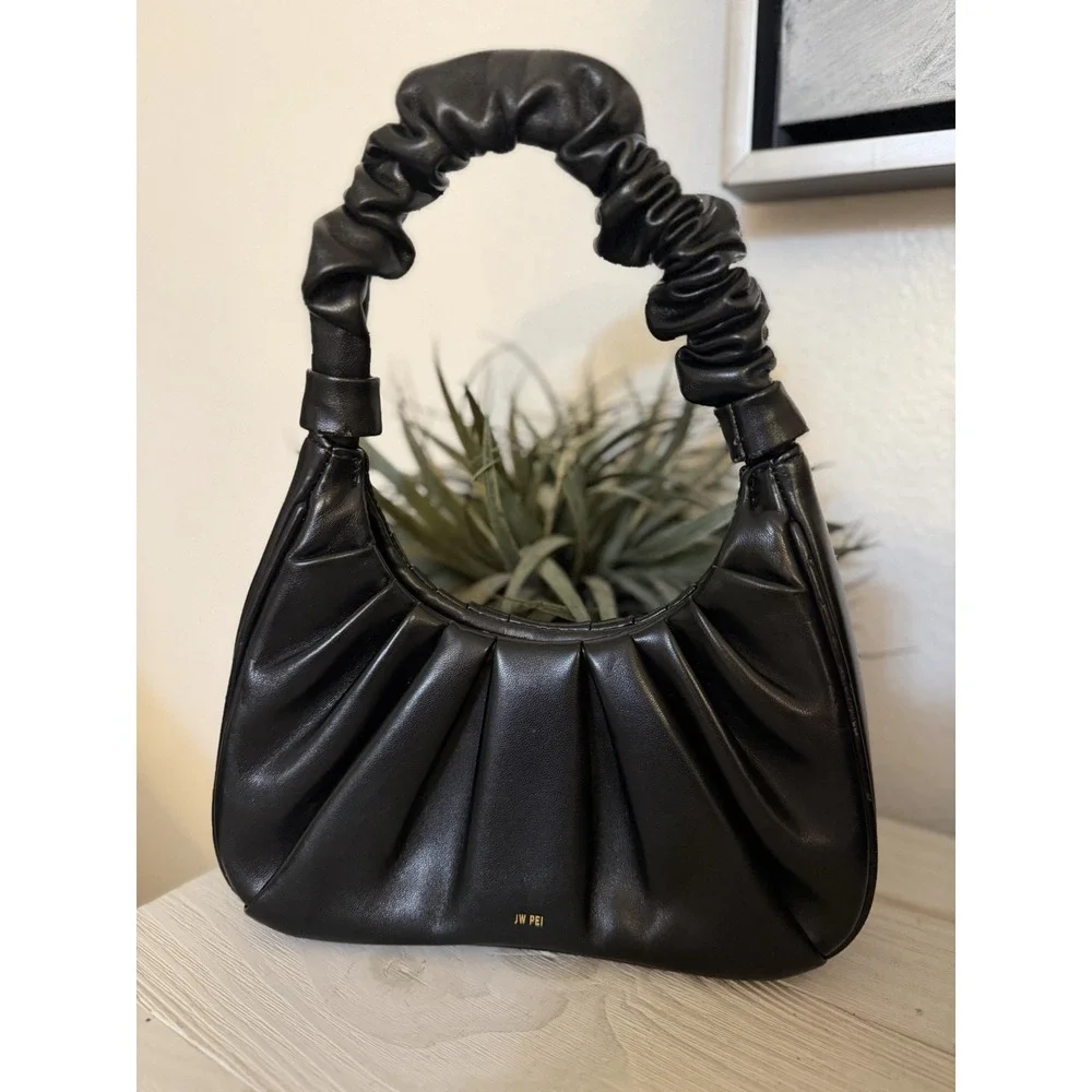 JW PEI Gabbi Ruched Mini Hobo Shoulder Bag BLACK Nordstrom Y2K 90s Style Chic